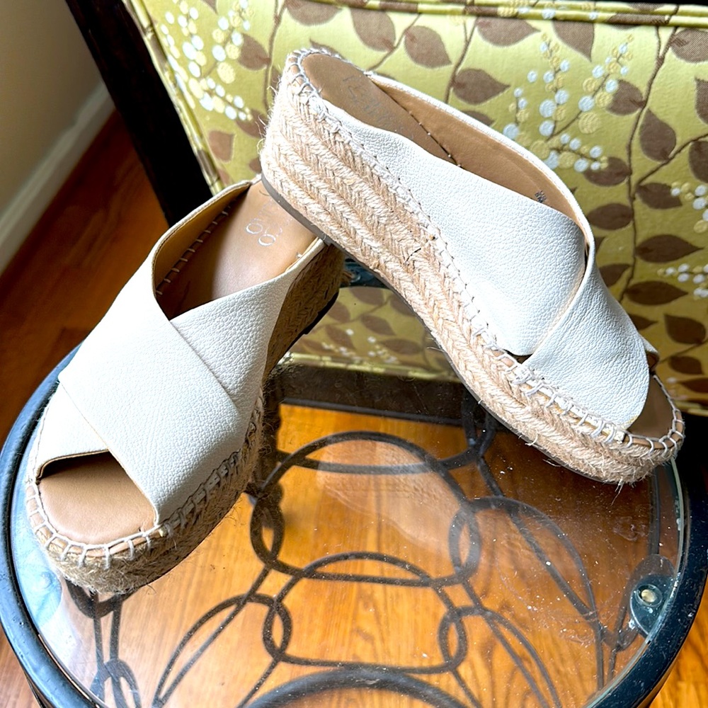 Comfy slip on platform mules